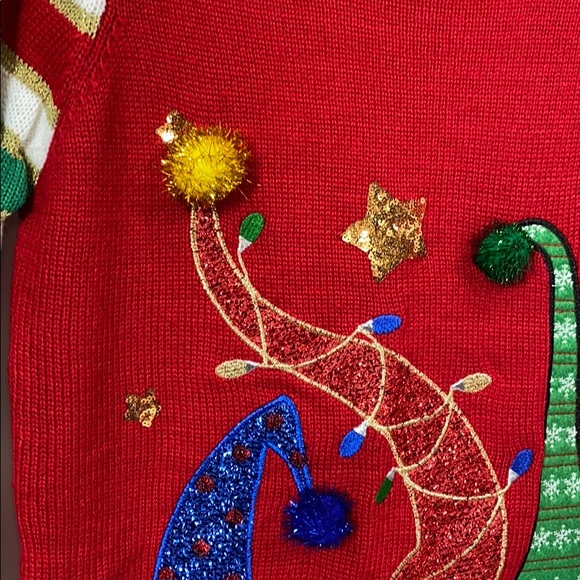 United States Sweater XMas Santa Elf Sweater New - Picture 6 of 12